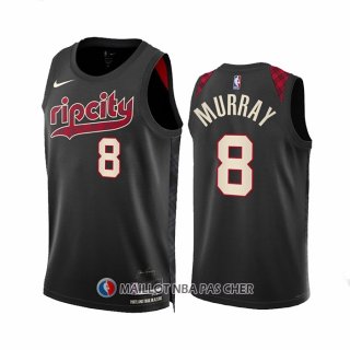 Maillot Portland Trail Blazers Kris Murray NO 8 Ville 2023-24 Noir