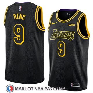 Maillot Los Angeles Lakers Luol Deng No 9 Ciudad 2018 Noir