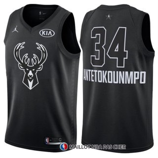 Maillot All Star 2018 Milwaukee Bucks Giannis Antetokounmpo 34 Noir