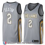 Maillot Cleveland Cavaliers Collin Sexton No 2 Ciudad 2018 Gris