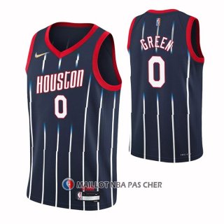Maillot Houston Rockets Jalen Green NO 0 Ville 2021-22 Bleu