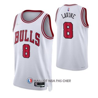 Maillot Chicago Bulls Zach Lavine NO 8 Association 2021 Blanc