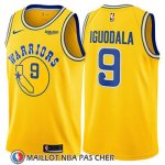 Maillot Golden State Warriors Andre Iguodala No 9 Hardwood Classic 2018 Jaune