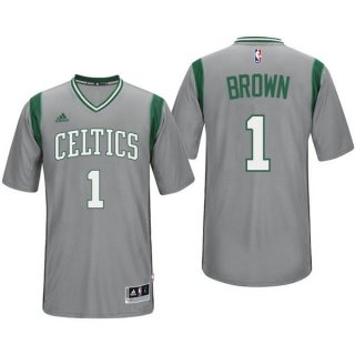 Maillot Manche Courte Celtics Brown 1 Gris