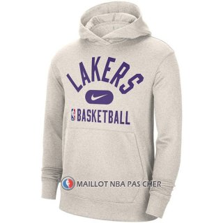 Veste a Capuche Los Angeles Lakers Performance Practice 2021-22 Blanc