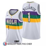 Maillot New Orleans Pelicans Zion Williamson Ciudad 2019-20 Blanc