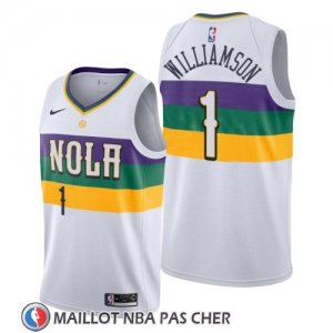 Maillot New Orleans Pelicans Zion Williamson Ciudad 2019-20 Blanc