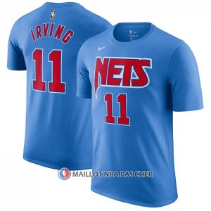 Maillot Manche Courte Brooklyn Nets Kyrie Irving Hardwood Classics Bleu