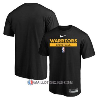Maillot Manche Courte Golden State Warriors Practice Performance 2022-23 Noir