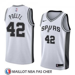 Maillot San Antonio Spurs Jakob Poeltl Association 2018 Blanc  Maillot San Antonio Spurs Jakob Poeltl Association 2018 Blanc