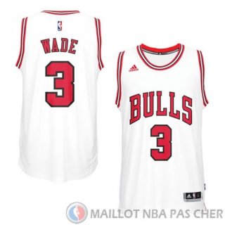 Maillot Bulls Wade Los Jugadores #3 Blanc