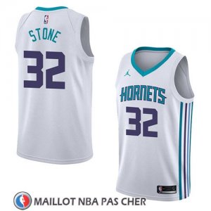 Maillot Charlotte Hornets Julyan Stone No 32 Association 2018 Blanc