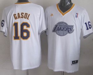 Maillot Gasol Los Angeles Lakers #16 Blanc