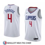 Maillot Los Angeles Clippers Milos Teodosic No 4 Association 2018 Blanc