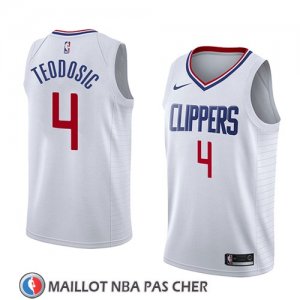 Maillot Los Angeles Clippers Milos Teodosic No 4 Association 2018 Blanc