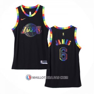 Maillot Los Angeles Lakers LeBron James NO 6 Fashion Royalty 2022-23 Noir