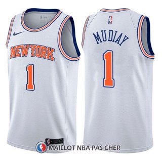 Maillot New York Knicks Emmanuel Mudiay Statement 1 2017-18 Blanc