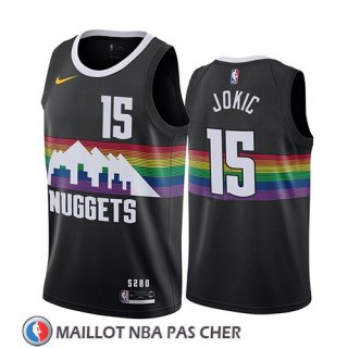 Maillot Denver Nuggets Nikola Jokic Ville 2019-20 Noir