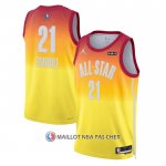 Maillot All Star 2023 Philadelphia 76ers Joel Embiid NO 21 Orange