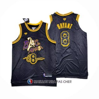 Maillot Los Angeles Lakers Kobe Bryant NO 8 Black Mamba Snakeskin Noir