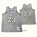 Maillot Los Angeles Lakers LeBron James NO 23 Mitchell & Ness 1996-97 Gris