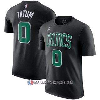 Maillot Manche Courte Boston Celtics Jayson Tatum Statement Noir
