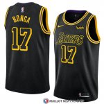 Maillot Los Angeles Lakers Isaac Bonga 17 Ciudad 2017-18 Noir