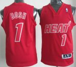 Maillot Rouge Miami Heat #1 Blanc