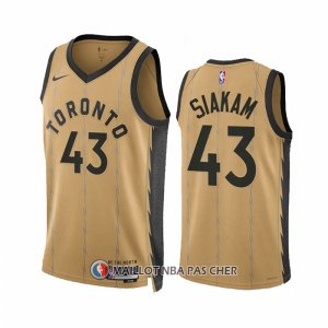 Maillot Toronto Raptors Pascal Siakam NO 43 Ville 2023-24 Or