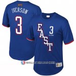 Maillot Manche Courte All Star 2009 Allen Iverson NO 3 Bleu