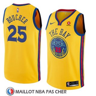 Maillot Golden State Warriors Fred VanVleet No 25 Ciudad 2018 Jaune