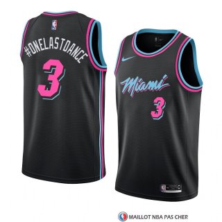 Maillot Miami Heat Onelastoance Ville 2018-19 Noir