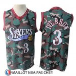 Maillot Philadelphia 76ers Allen Iverson Camuflaje 1996-97 Vert