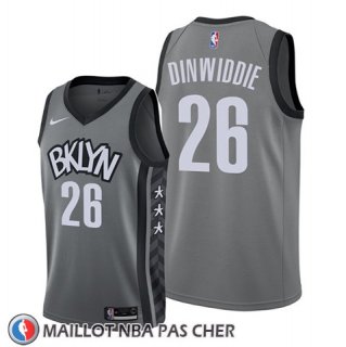 Maillot Brooklyn Nets Spencer Dinwiddie Statement Edition Gris