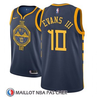 Maillot Golden State Warriors Jacob Evans Iii No 10 Ciudad 2018-19 Bleu