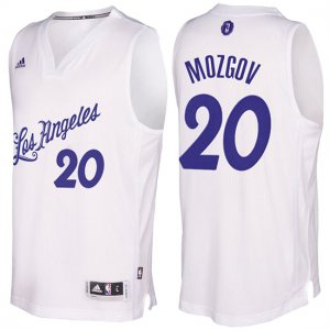 Maillot Navidad 2016 Timofey Mozgov Lakers 20 Blanc
