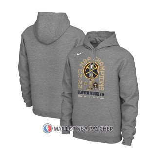 Sweats con Capucha Denver Nuggets 2023 NBA Finals Champions Locker Room Pullover Gris