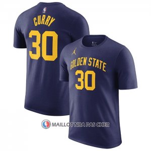 Maillot Manche Courte Golden State Warriors Stephen Curry Statement 2022-23 Bleu