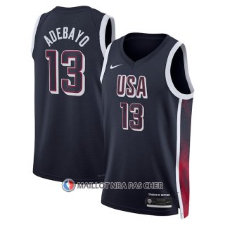 Maillot USA 2024 Bam Adebayo NO 13 Bleu