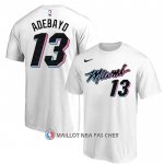 Maillot Manche Courte Miami Heat Bam Adebayo Ville 2020-21 Blanc