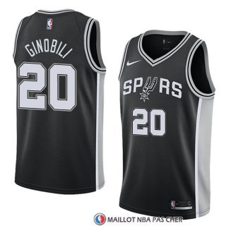Maillot San Antonio Spurs Manu Ginobili 20 Icon 2017-18 Noir