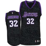 Maillot Crazy Light Leopard Lakers Johnson 32 Noir