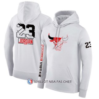 Veste a Capuche Chicago Bulls Michael Jordan Blanc