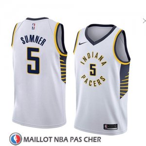 Maillot Indiana Pacers Edmond Sumner No 5 Association 2018 Blanc