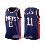 Maillot Brooklyn Nets Kyrie Irving NO 11 Ville 2021-22 Bleu