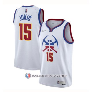 Maillot Denver Nuggets Nikola Jokic Earned 2020-21 Blanc