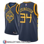 Maillot Golden State Warriors Shaun Livingston No 34 Ciudad 2018-19 Bleu