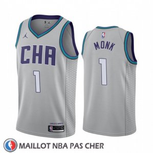 Maillot Charlotte Hornets Malik Monk Ville Edition Gris