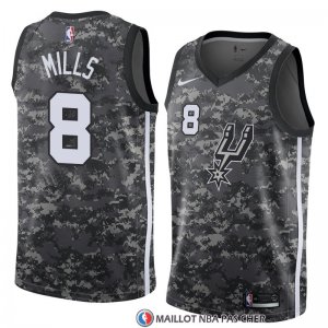 Maillot San Antonio Spurs Patty Mills Ville 2018 Gris