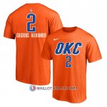 Maillot Manche Courte Oklahoma City Thunder Shai Gilgeous-Alexander Orange